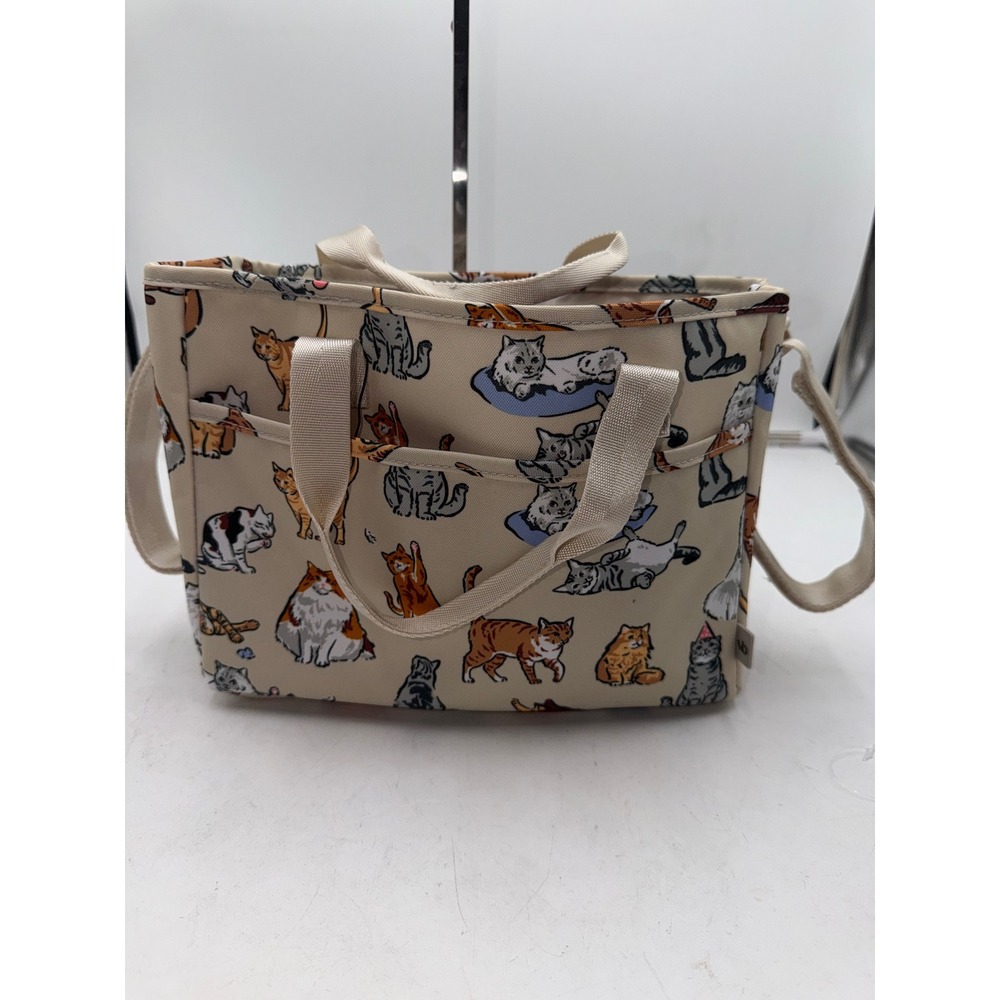 Vera Bradley A Cat's Life Everything Organizer Tote Cat Print Storage Bag